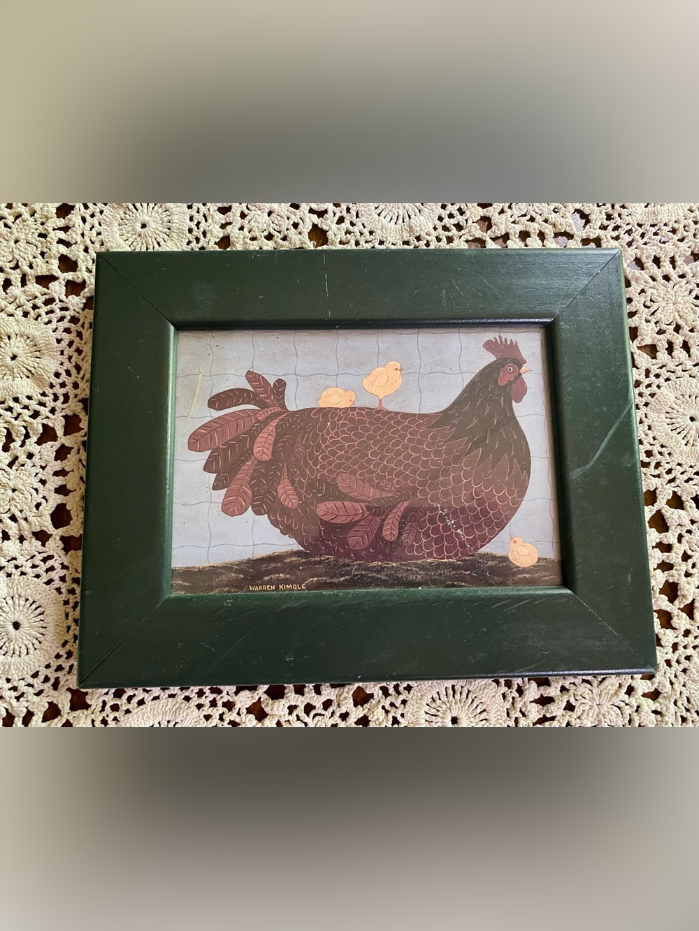 Chicken Folk Art Picture